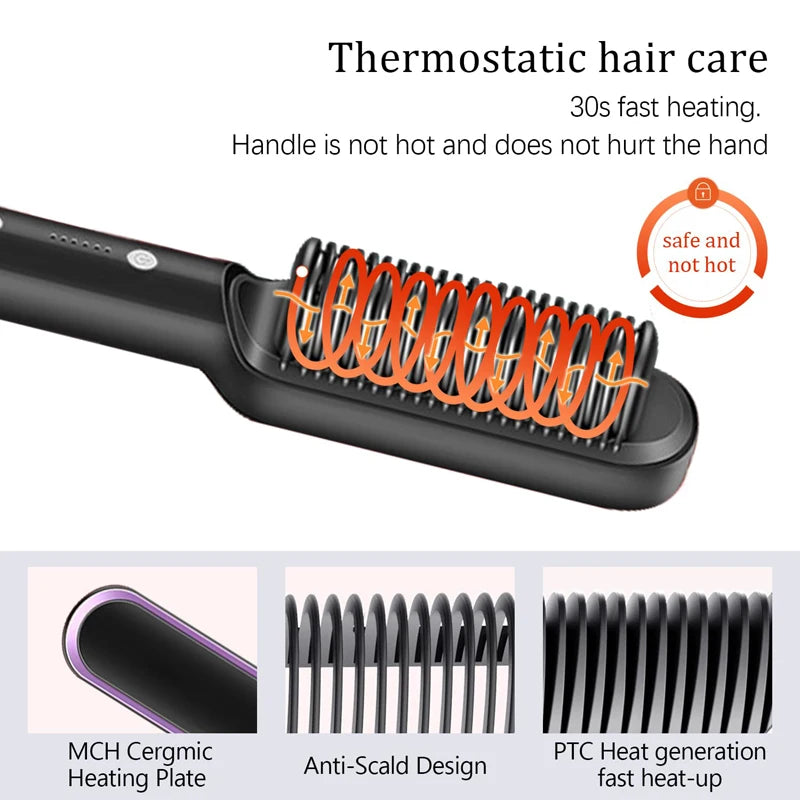 Ionic Hair Straightener Comb