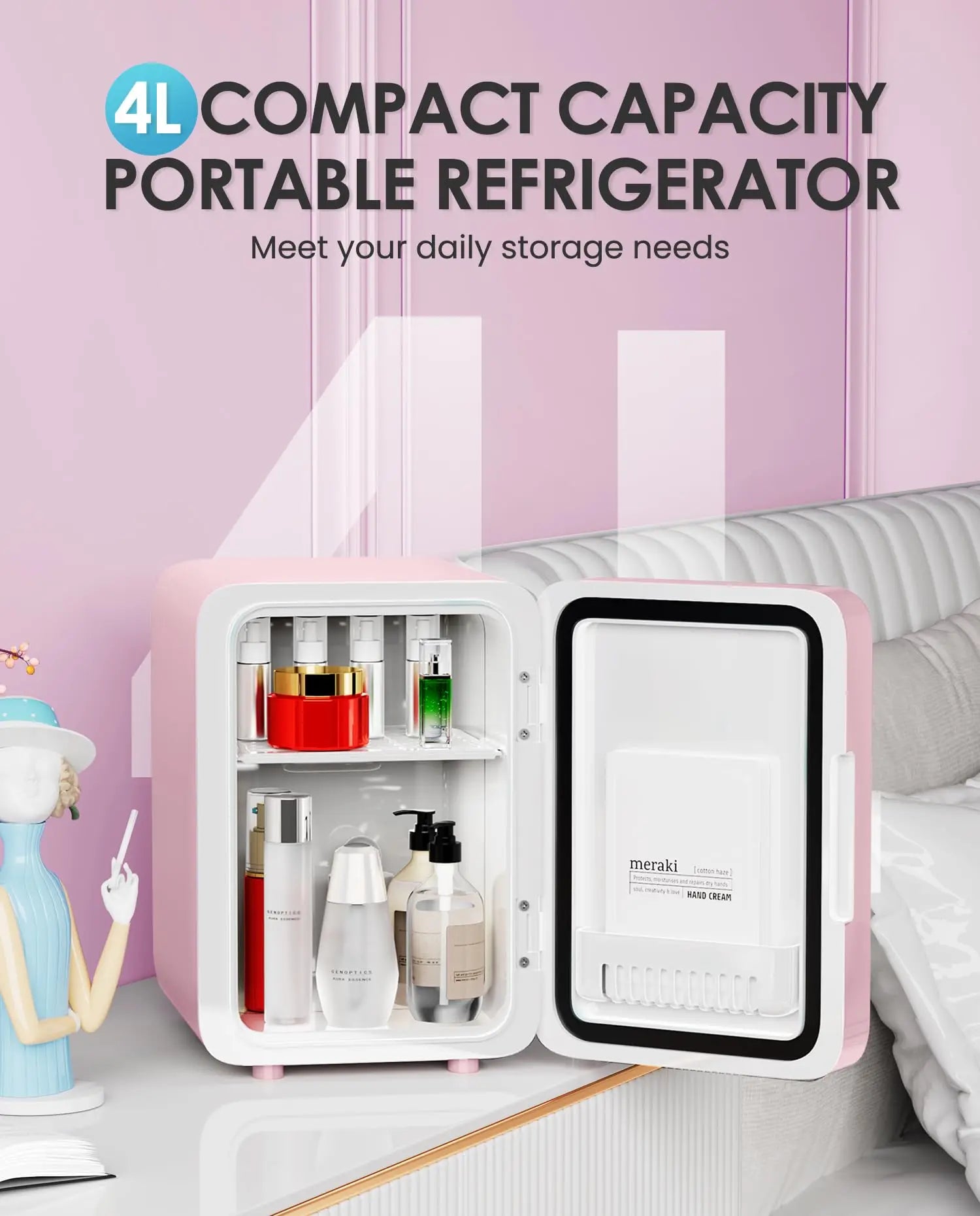 Mini Makeup Fridge Mirror