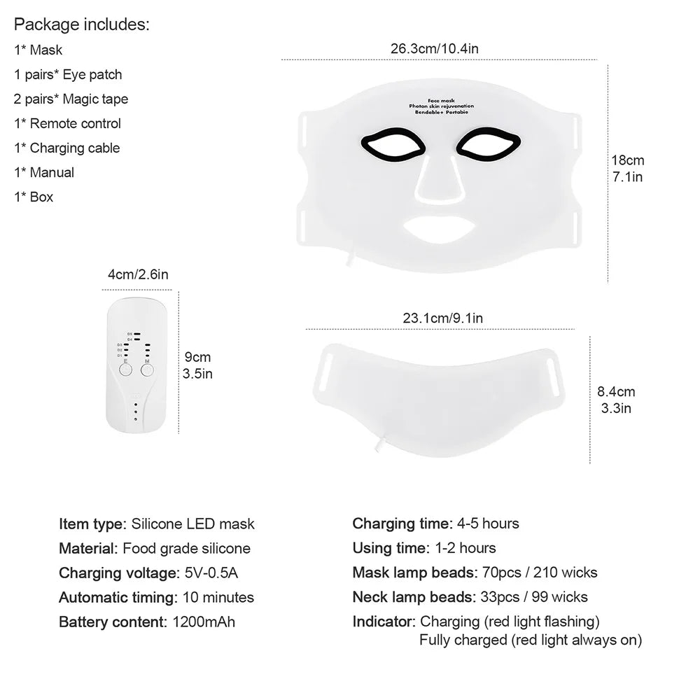 Silicone Infrared Facial Mask